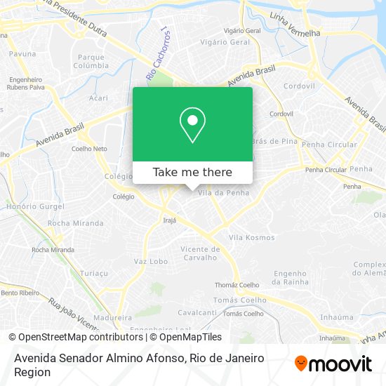 Mapa Avenida Senador Almino Afonso