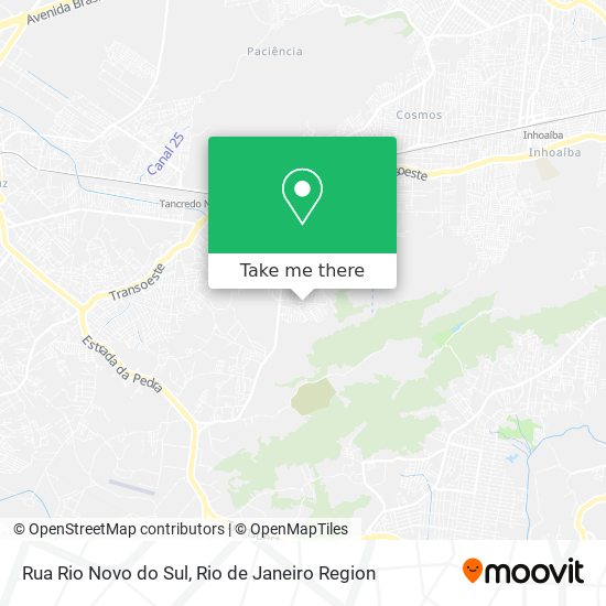 Rua Rio Novo do Sul map