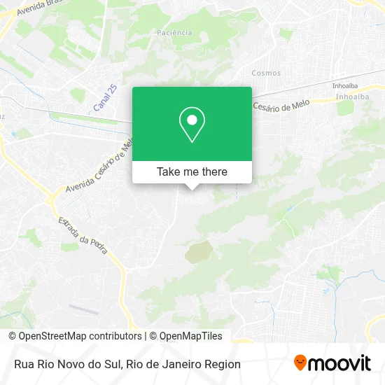 Rua Rio Novo do Sul map