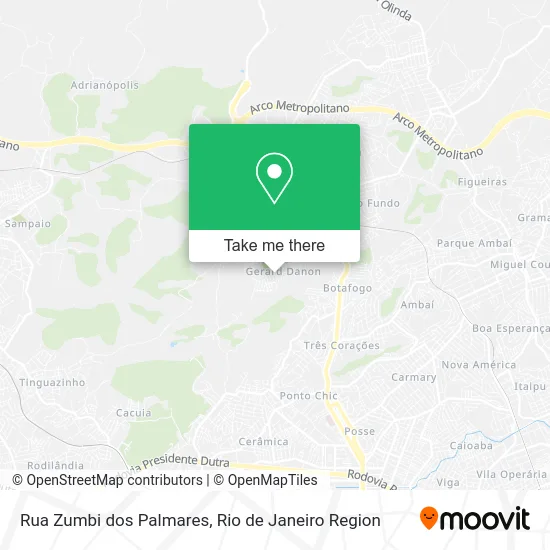 Rua Zumbi dos Palmares map