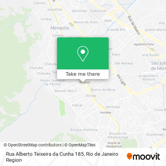 Mapa Rua Alberto Teixeira da Cunha 185