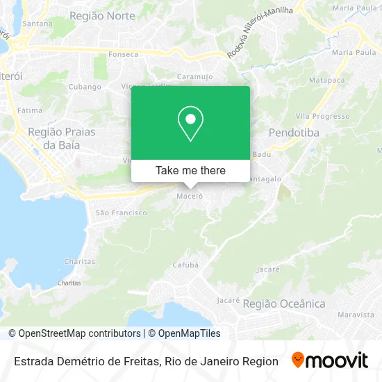 Estrada Demétrio de Freitas map