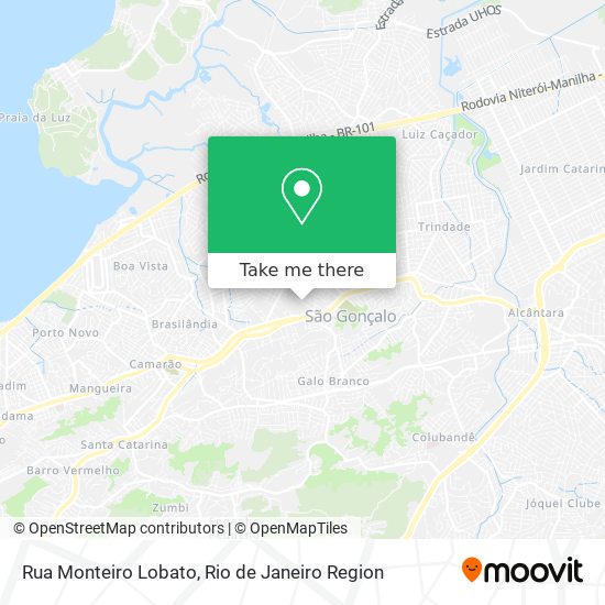 Mapa Rua Monteiro Lobato