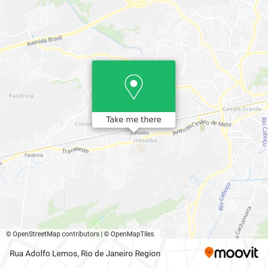 Mapa Rua Adolfo Lemos