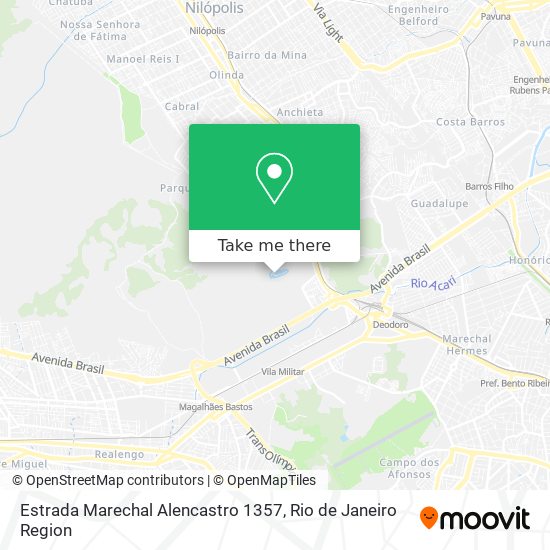 Mapa Estrada Marechal Alencastro 1357