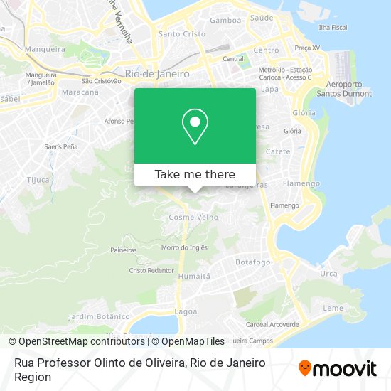 Mapa Rua Professor Olinto de Oliveira