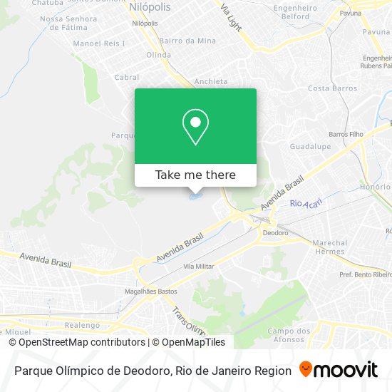 Mapa Parque Olímpico de Deodoro