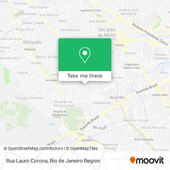 Mapa Rua Lauro Corona