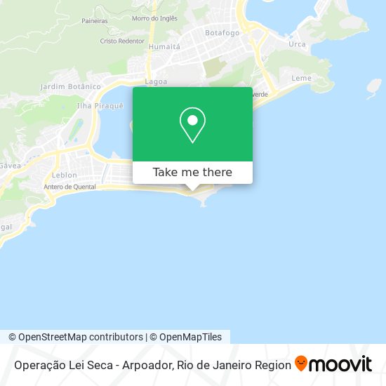Operação Lei Seca - Arpoador map