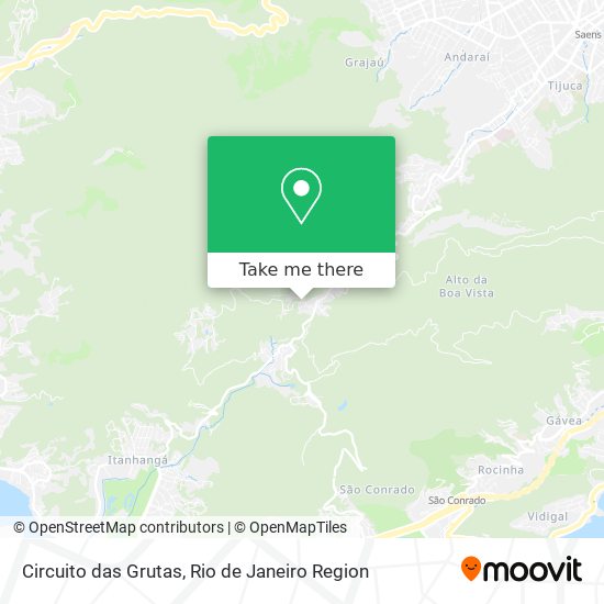 Mapa Circuito das Grutas