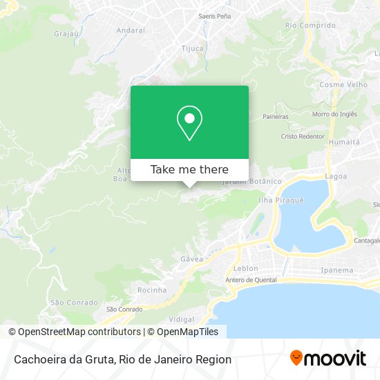 Mapa Cachoeira da Gruta