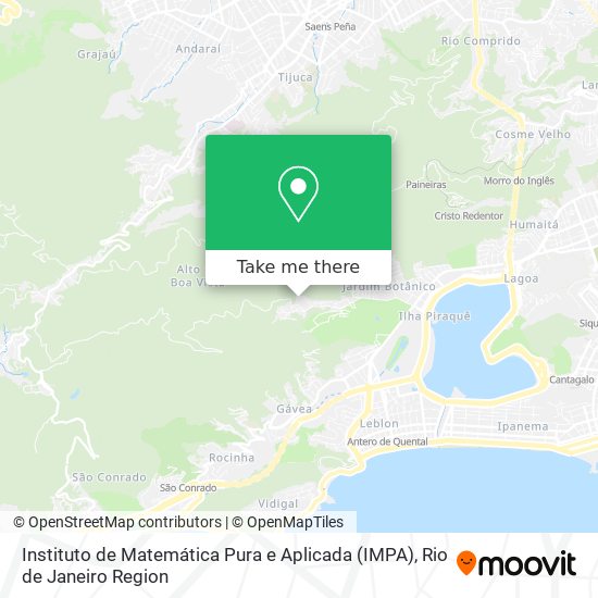 Mapa Instituto de Matemática Pura e Aplicada (IMPA)