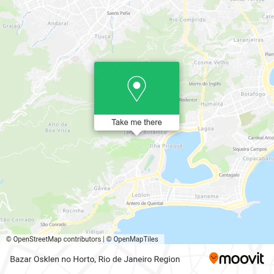 Bazar Osklen no Horto map