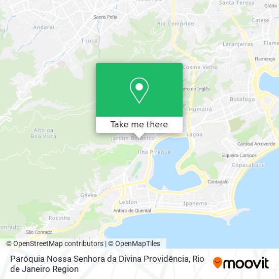 Mapa Paróquia Nossa Senhora da Divina Providência