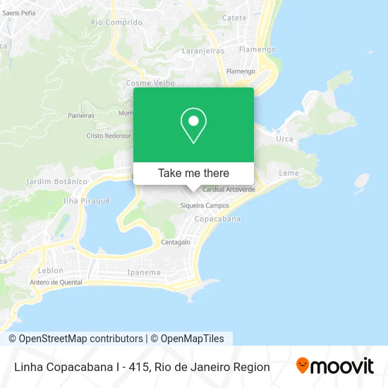Linha Copacabana I - 415 map