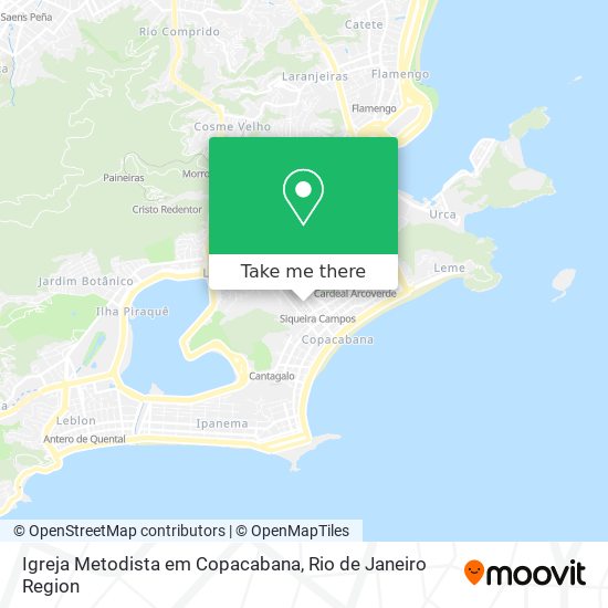 Mapa Igreja Metodista em Copacabana