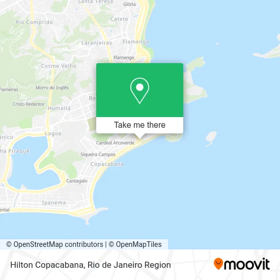 Hilton Copacabana map