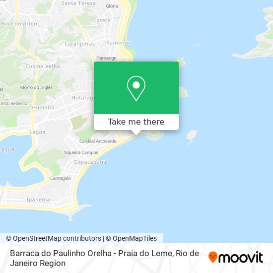 Mapa Barraca do Paulinho Orelha - Praia do Leme