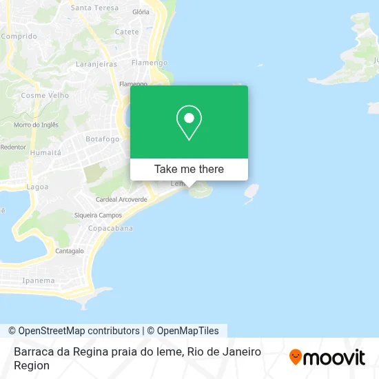 Barraca da Regina praia do leme map