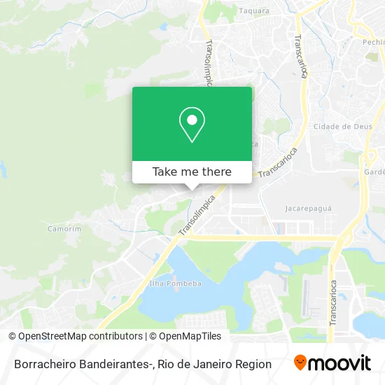 Borracheiro Bandeirantes- map