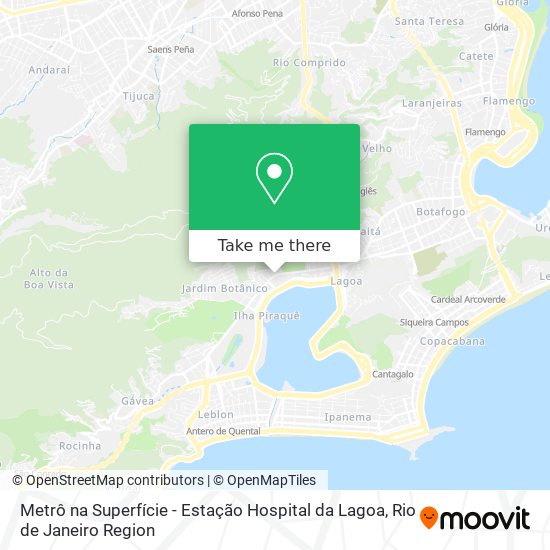 Metrô na Superfície - Estação Hospital da Lagoa map