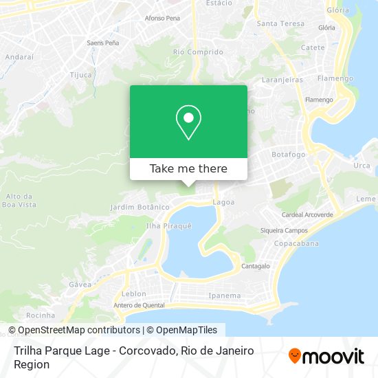 Trilha Parque Lage - Corcovado map