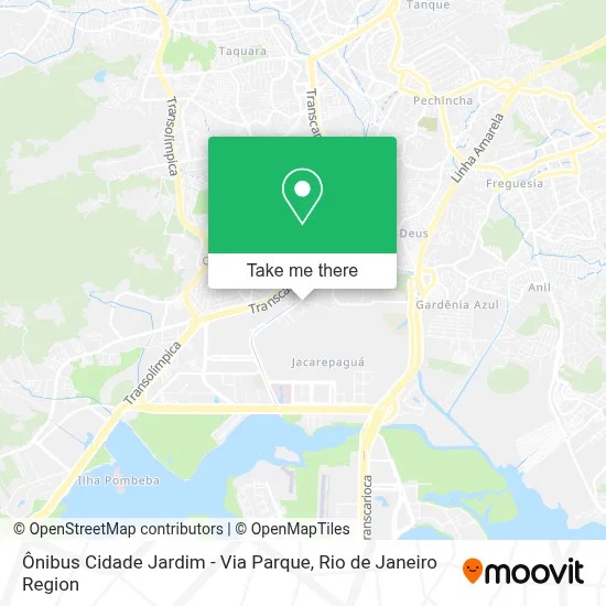 Ônibus Cidade Jardim - Via Parque map