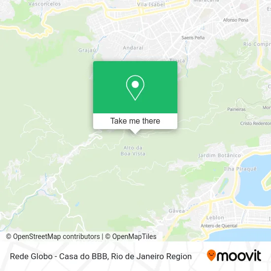 Rede Globo - Casa do BBB map