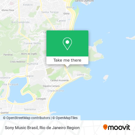 Mapa Sony Music Brasil