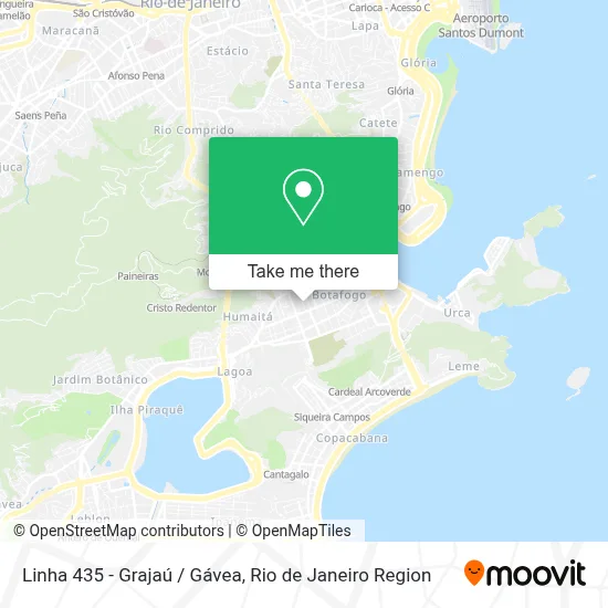 Linha 435 - Grajaú / Gávea map