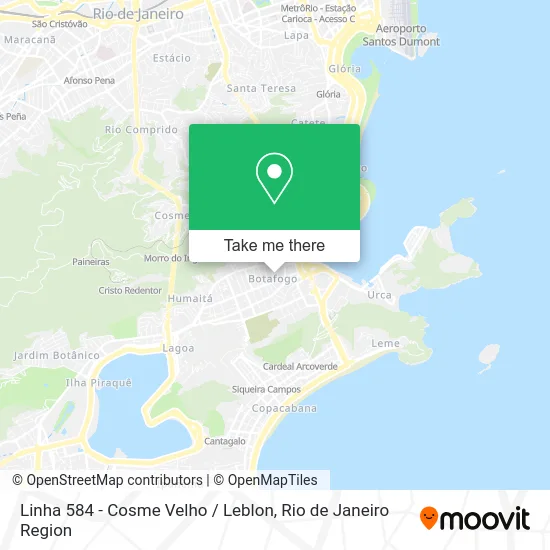 Linha 584 - Cosme Velho / Leblon map