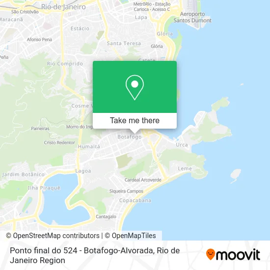 Ponto final do 524 - Botafogo-Alvorada map