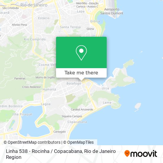 Linha 538 - Rocinha / Copacabana map