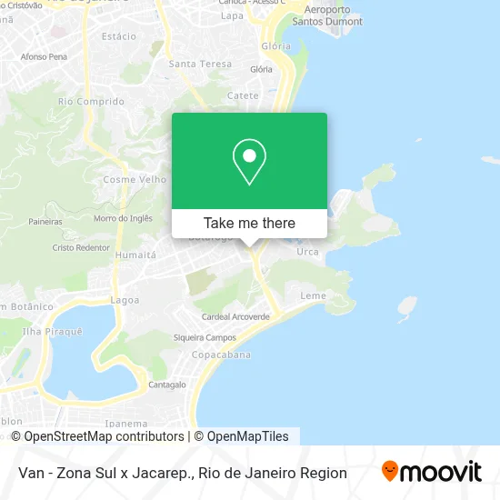 Van - Zona Sul x Jacarep. map