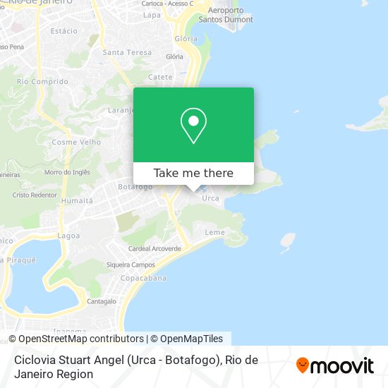 Mapa Ciclovia Stuart Angel (Urca - Botafogo)