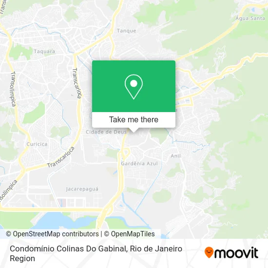 Condomínio Colinas Do Gabinal map