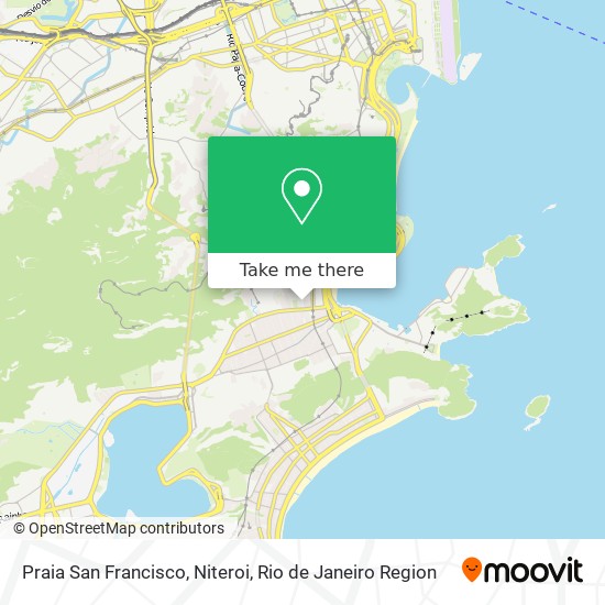 Mapa Praia San Francisco, Niteroi