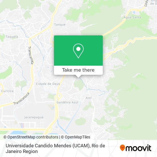 Mapa Universidade Candido Mendes (UCAM)