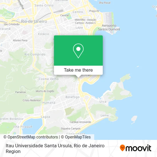 Itau Universidade Santa Ursula map