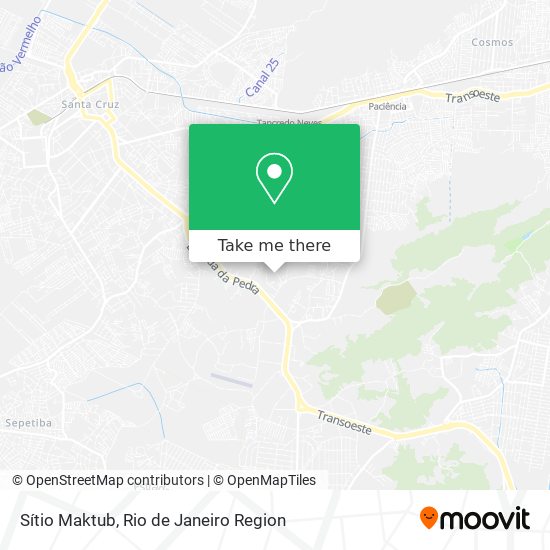 Sítio Maktub map