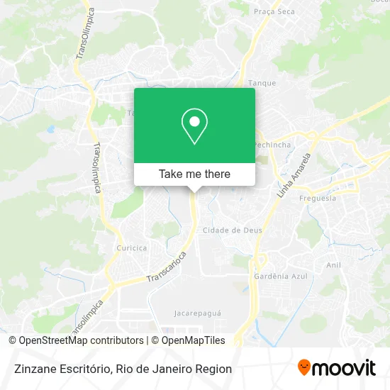 Zinzane Escritório map
