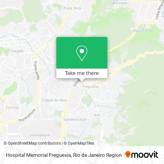 Mapa Hospital Memorial Freguesia