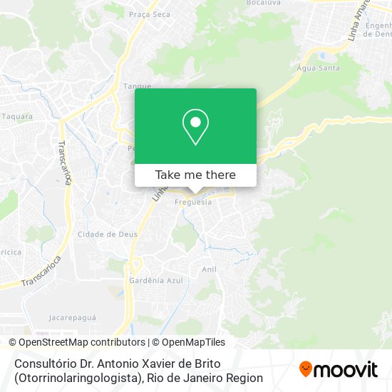 Consultório Dr. Antonio Xavier de Brito (Otorrinolaringologista) map