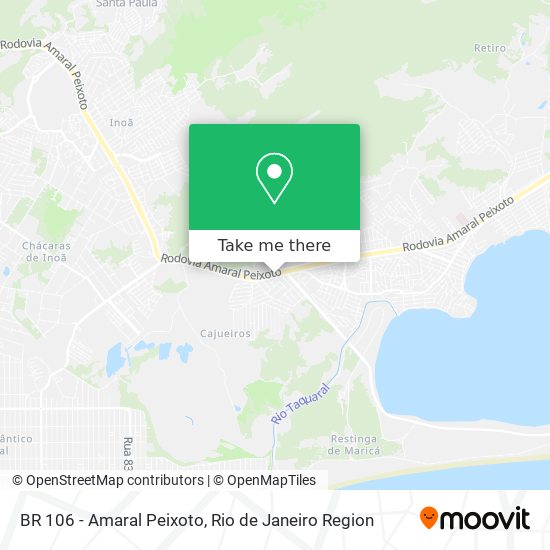 BR 106 - Amaral Peixoto map