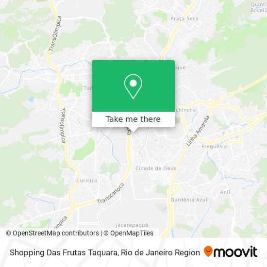 Shopping Das Frutas Taquara map