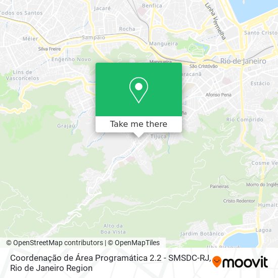 Mapa Coordenação de Área Programática 2.2 - SMSDC-RJ