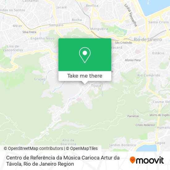 Mapa Centro de Referência da Música Carioca Artur da Távola