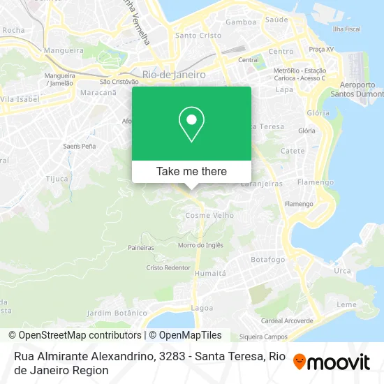 Rua Almirante Alexandrino, 3283 - Santa Teresa map