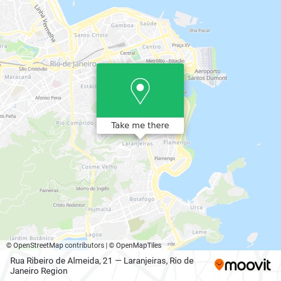 Mapa Rua Ribeiro de Almeida, 21 — Laranjeiras