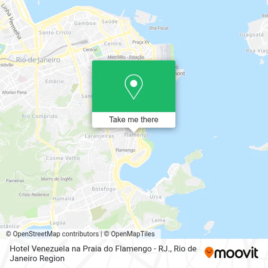 Hotel  Venezuela na Praia do Flamengo - RJ. map